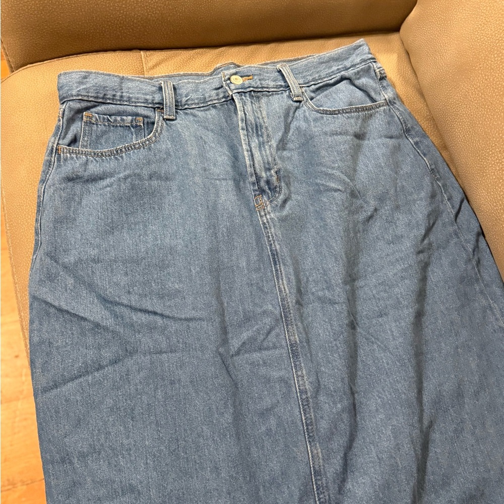 Old Navy Blue Denim Maxi Skirt